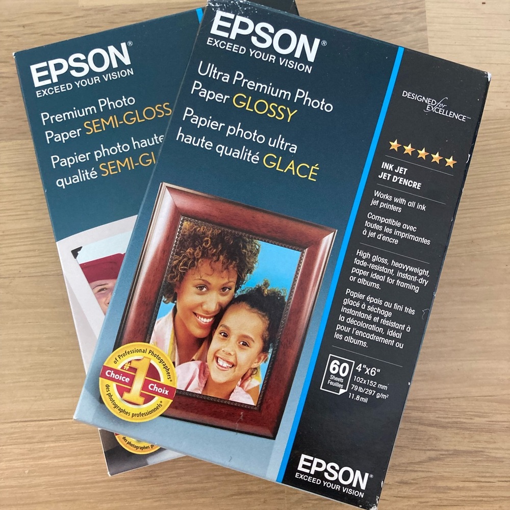 2 Packages Epson 4x6 Photo Paper